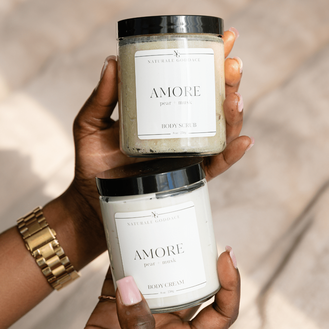 Amore Body Cream + Body Scrub - Naturale Goddace | Clean + simple skincare - Bath & Body Set