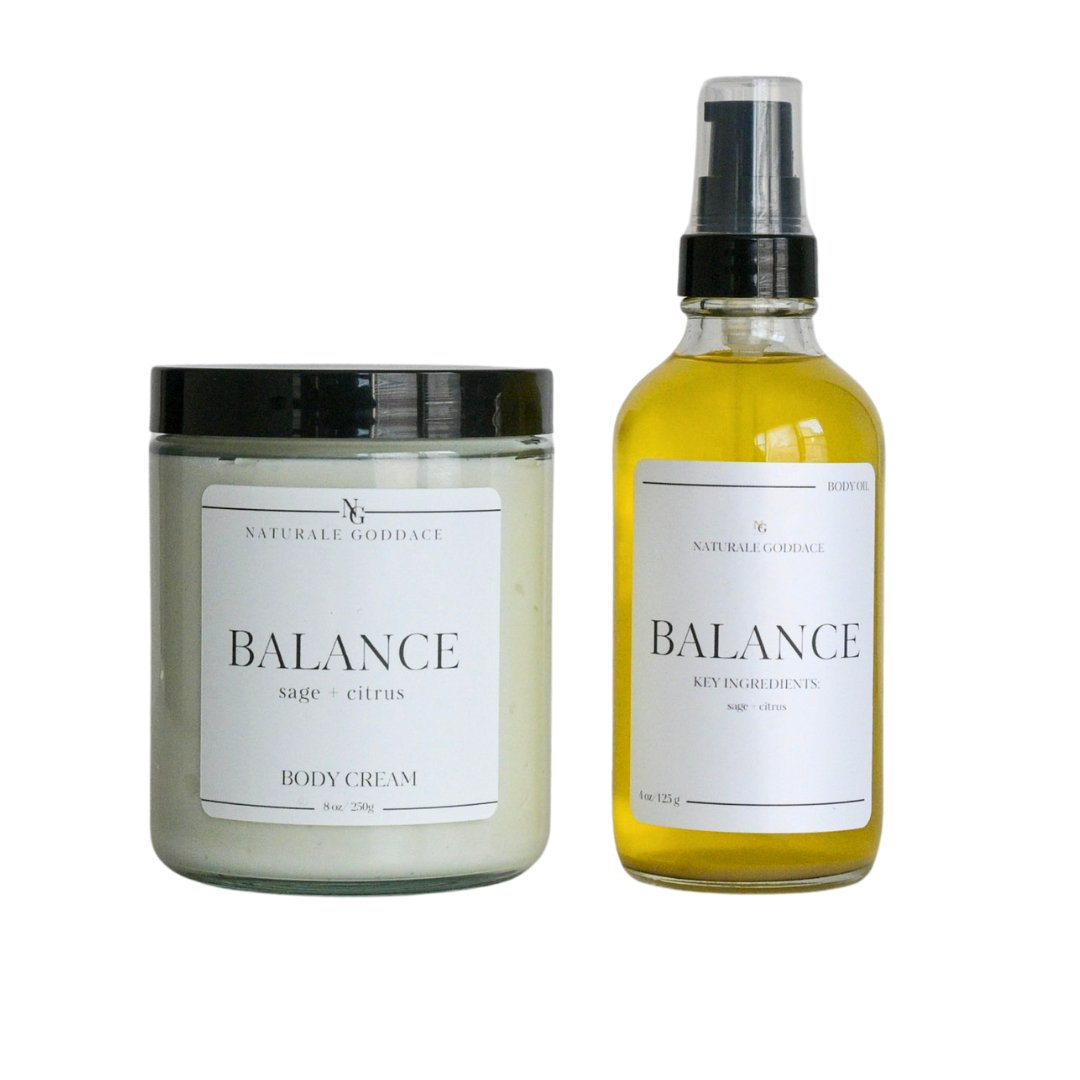 Balance Body Cream + Oil - Naturale Goddace | Clean + simple skincare -