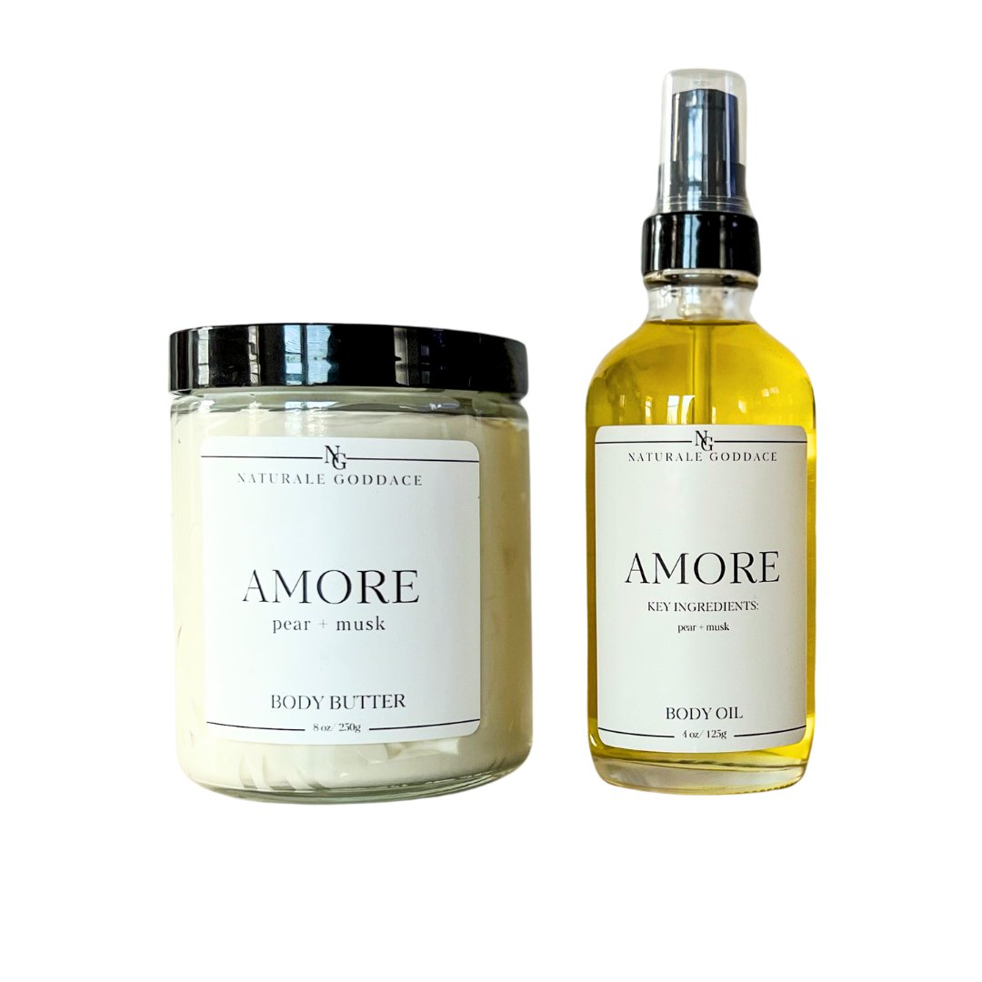 Amore Body Butter + Body Oil - Naturale Goddace | Clean + simple skincare - Bath & Body Set