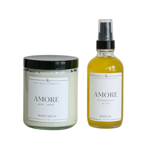 Amore Body Cream + Body Oil - Naturale Goddace | Clean + simple skincare - Bath & Body Set