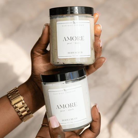 Amore Body Cream + Body Scrub - Naturale Goddace | Clean + simple skincare - Bath & Body Set