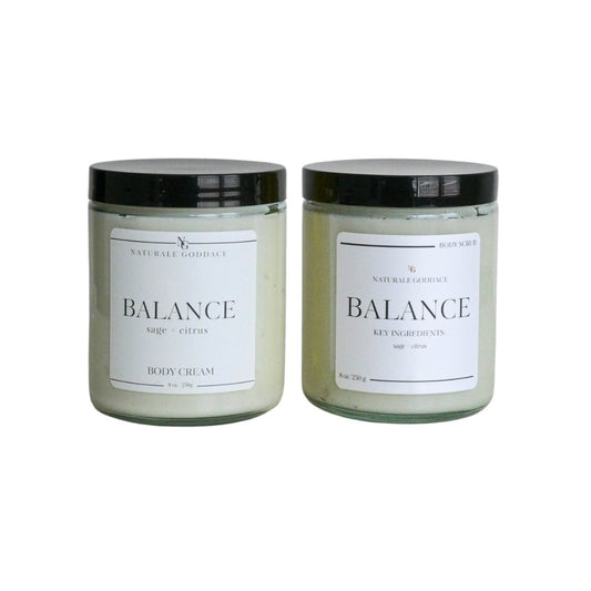 Balance Body Cream + Body Scrub - Naturale Goddace | Clean + simple skincare - Bath & Body Set