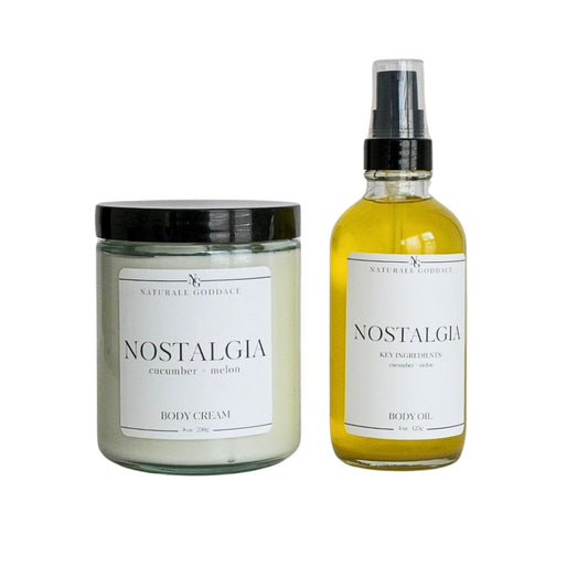 Nostalgia Body Cream + Body Oil - Naturale Goddace | Clean + simple skincare - Bath & Body Set