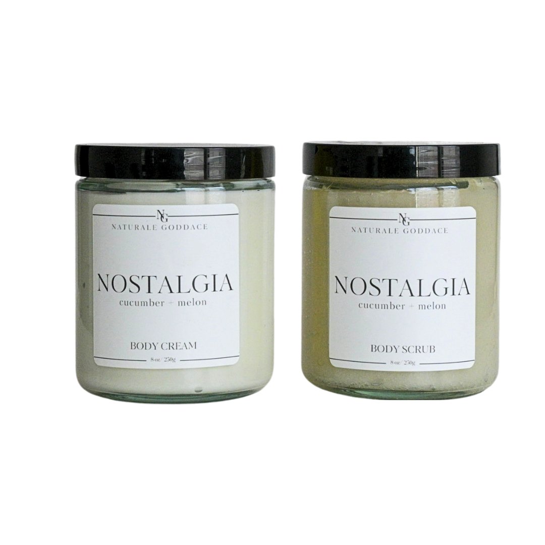 Nostalgia Body Cream + Body Scrub - Naturale Goddace | Clean + simple skincare - Bath & Body Set