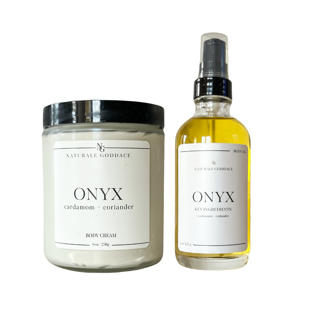 Onyx Body Cream + Body Oil - Naturale Goddace | Clean + simple skincare - Bath & Body Set