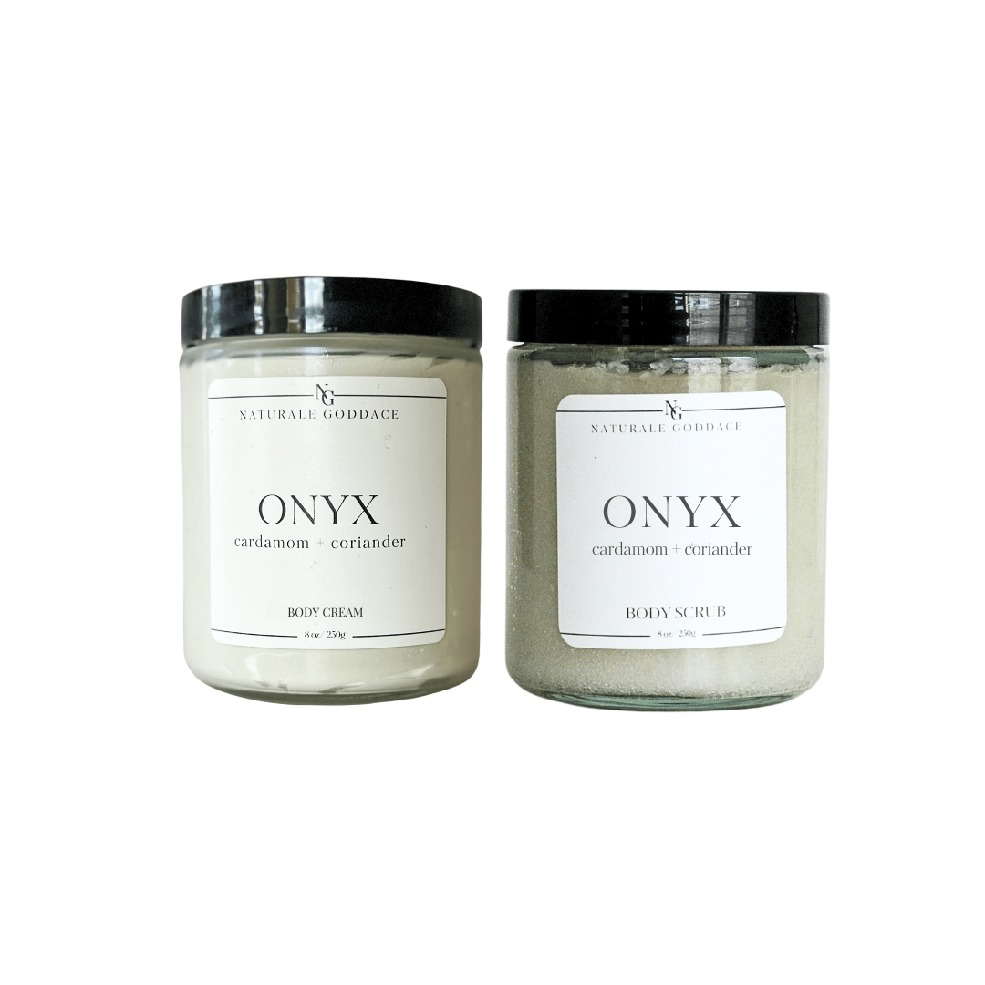 Onyx Body Cream + Body Scrub - Naturale Goddace | Clean + simple skincare - Bath & Body Set