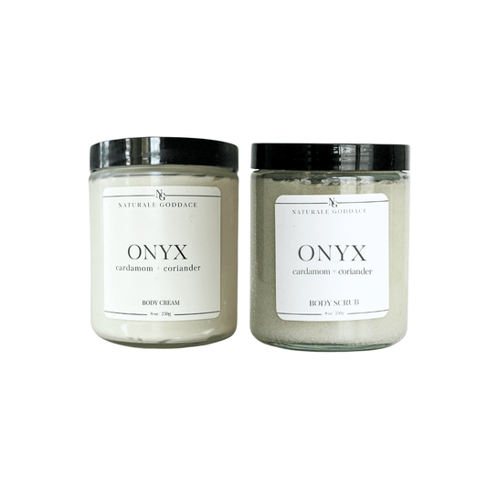 Onyx Body Cream + Body Scrub - Naturale Goddace | Clean + simple skincare - Bath & Body Set