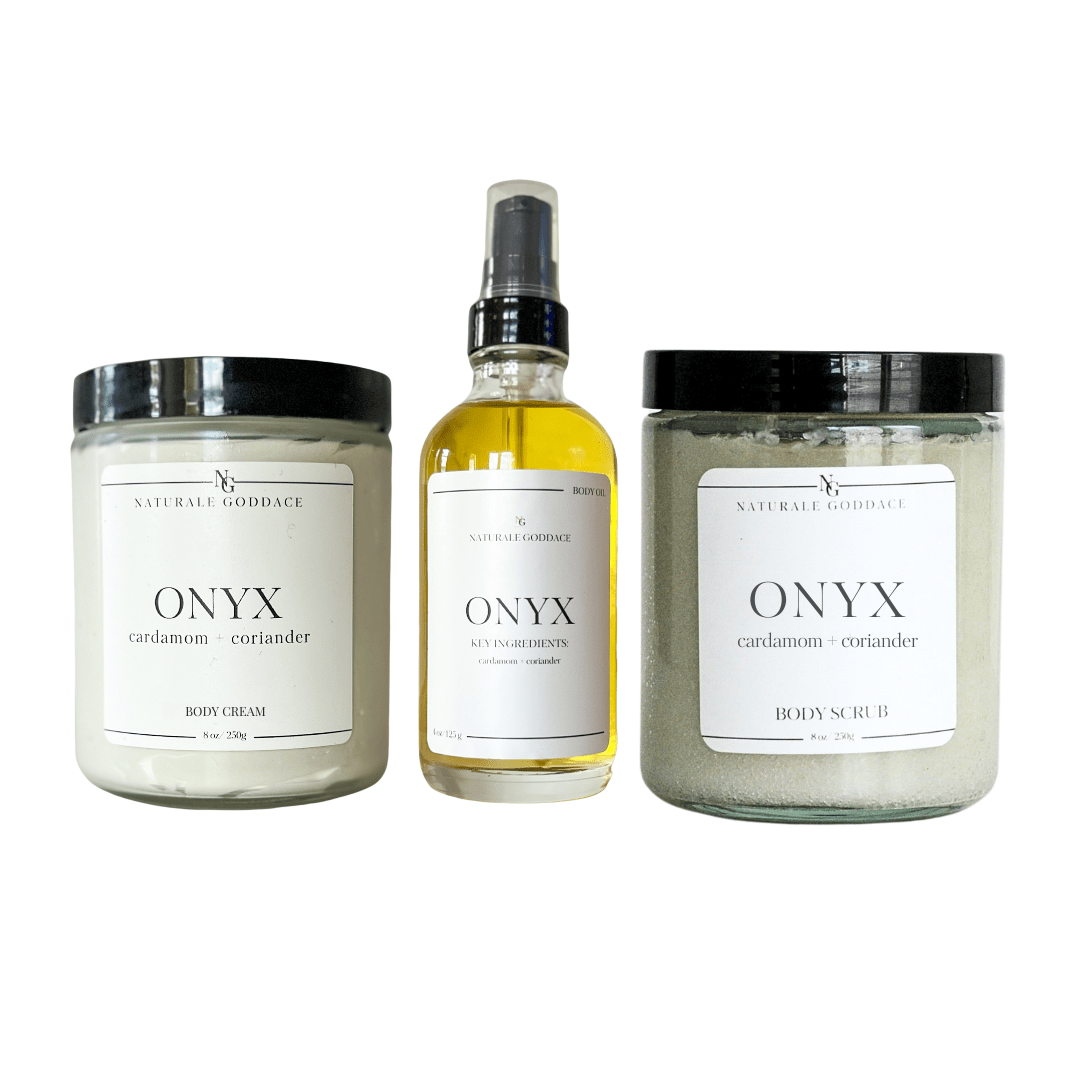 Onyx Essential Set - Naturale Goddace | Clean + simple skincare - Bath & Body Set