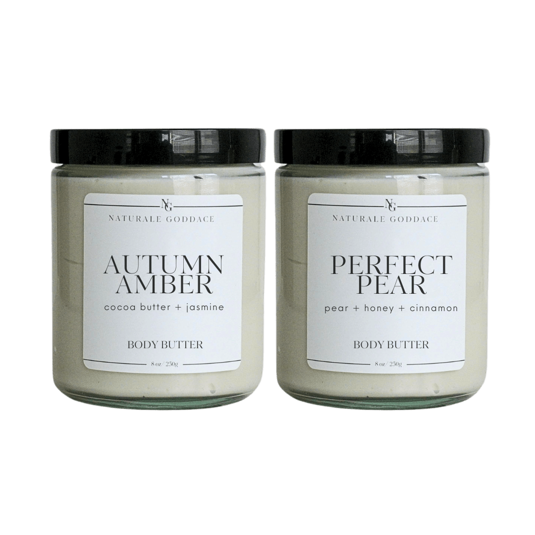 Perfect Pear + Autumn Amber Body Butter - Naturale Goddace | Clean + simple skincare - Whipped Body Butter