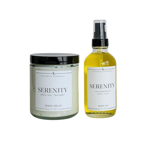 Serenity Body Cream + Body Oil - Naturale Goddace | Clean + simple skincare - Bath & Body Set