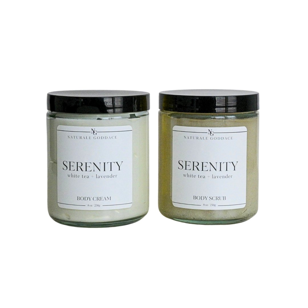 Serenity Body Cream + Body Scrub - Naturale Goddace | Clean + simple skincare - Bath & Body Set