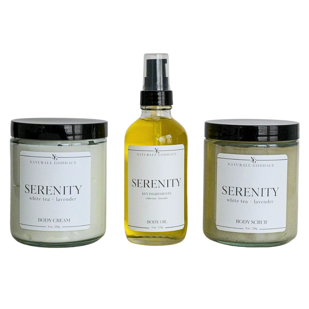 Serenity Essentials - Naturale Goddace | Clean + simple skincare - Bath & Body Set