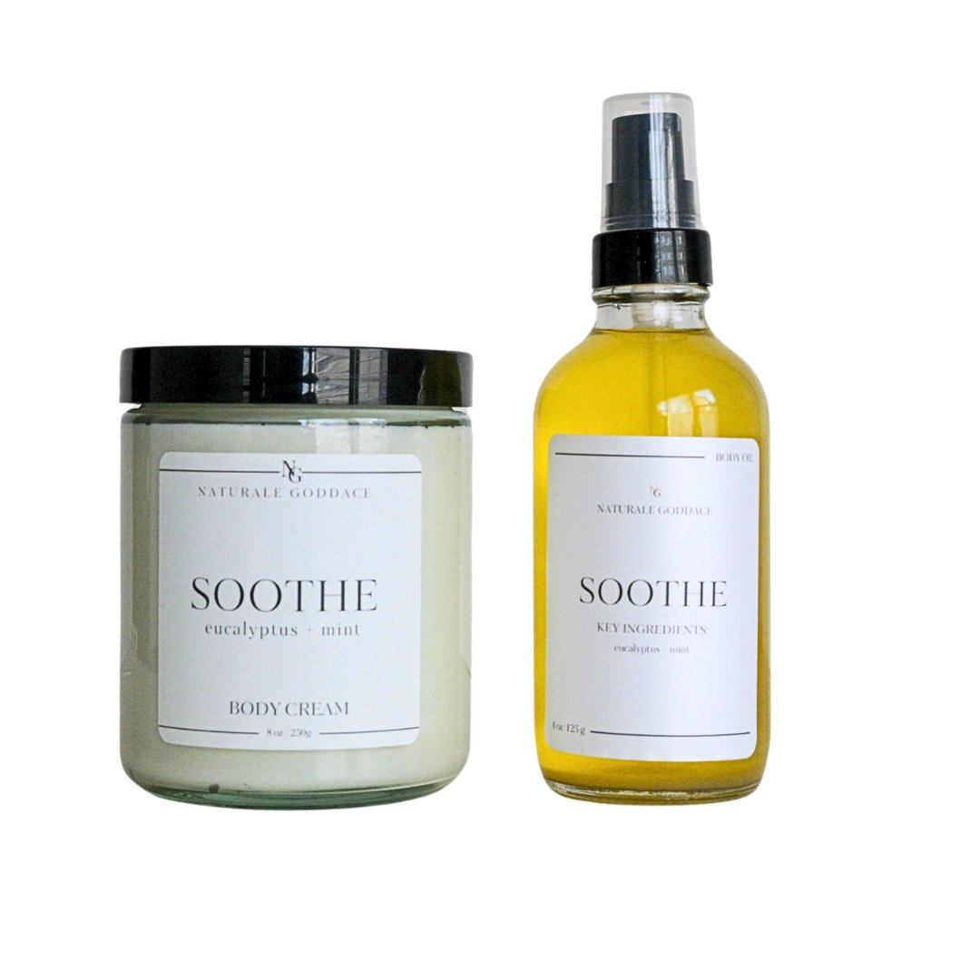 Soothe Body Cream + Body Oil - Naturale Goddace | Clean + simple skincare - Bath & Body Set