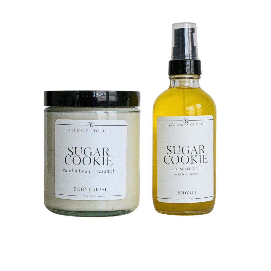 Sugar Cookie Body Cream + Body Oil - Naturale Goddace | Clean + simple skincare - Bath & Body Set