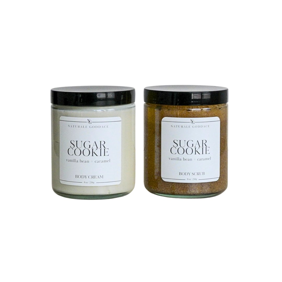 Sugar Cookie Body Cream + Body Scrub - Naturale Goddace | Clean + simple skincare - Bath & Body Set