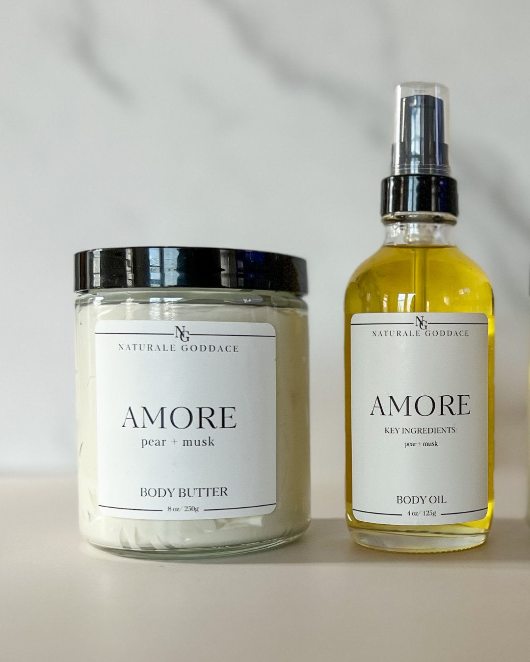 Amore Body Butter + Body Oil - Naturale Goddace | Clean + simple skincare-Bath & Body Set