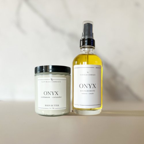 Onyx Body Butter + Body Oil - Naturale Goddace | Clean + simple skincare-Bath & Body Set