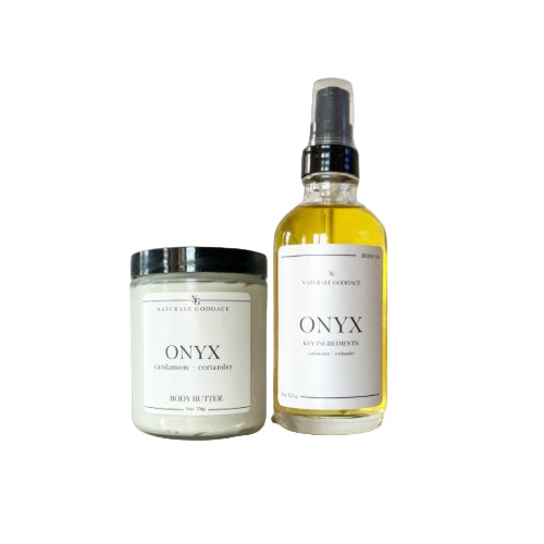 Onyx Body Butter + Body Oil - Naturale Goddace | Clean + simple skincare-Bath & Body Set