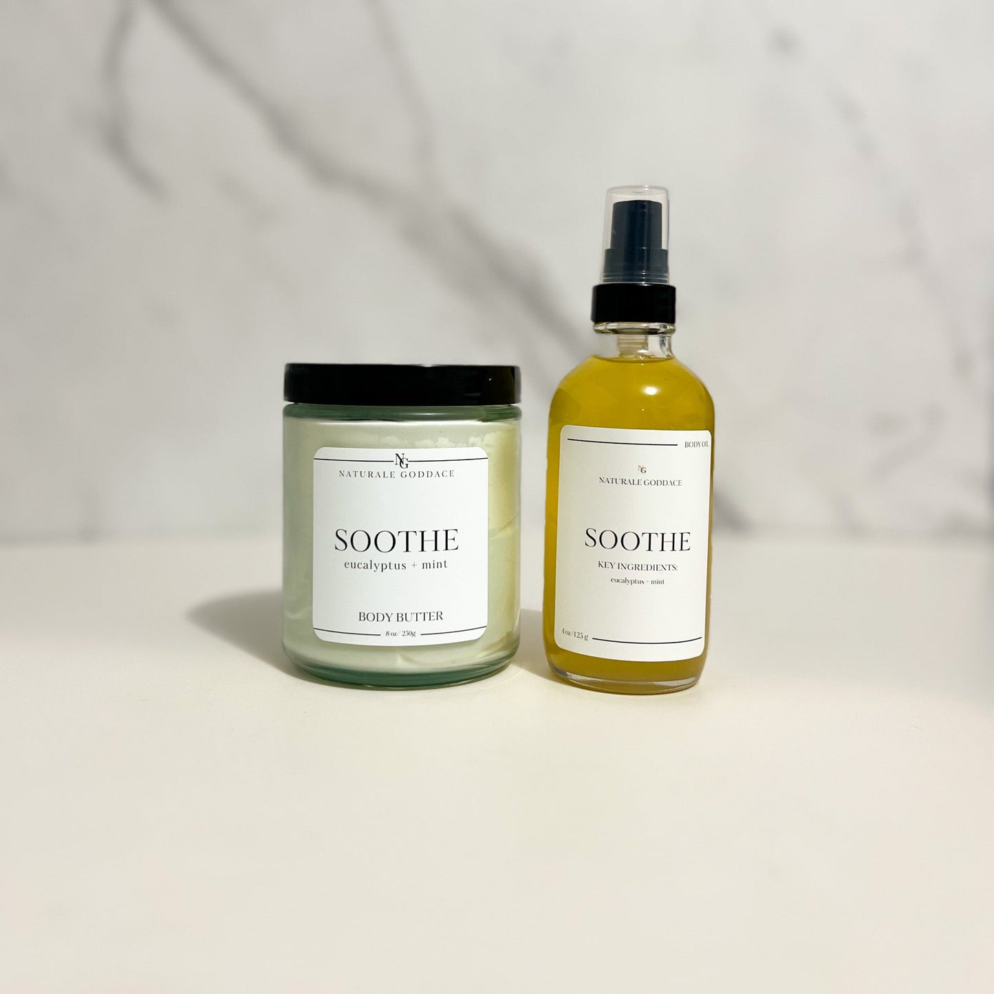 Soothe Body Butter + Body Oil - Naturale Goddace | Clean + simple skincare-Bath & Body Set